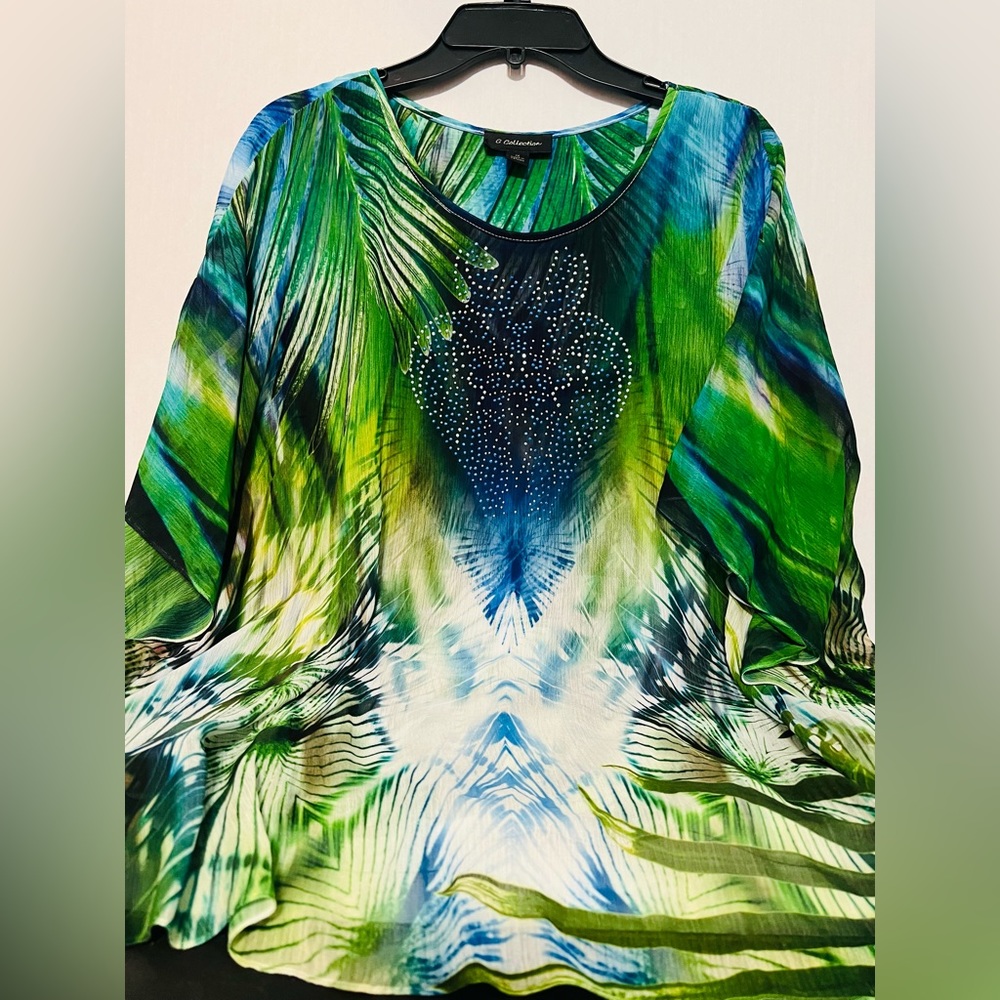 G Collection Layered Blouse 1X